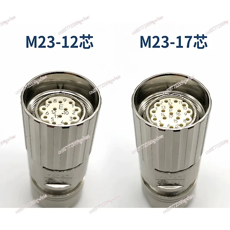 M23 Aviation Connector 623 Series Servo Encoder Female Socket 12Pin 17Pin Signal Feedback Cable Connector