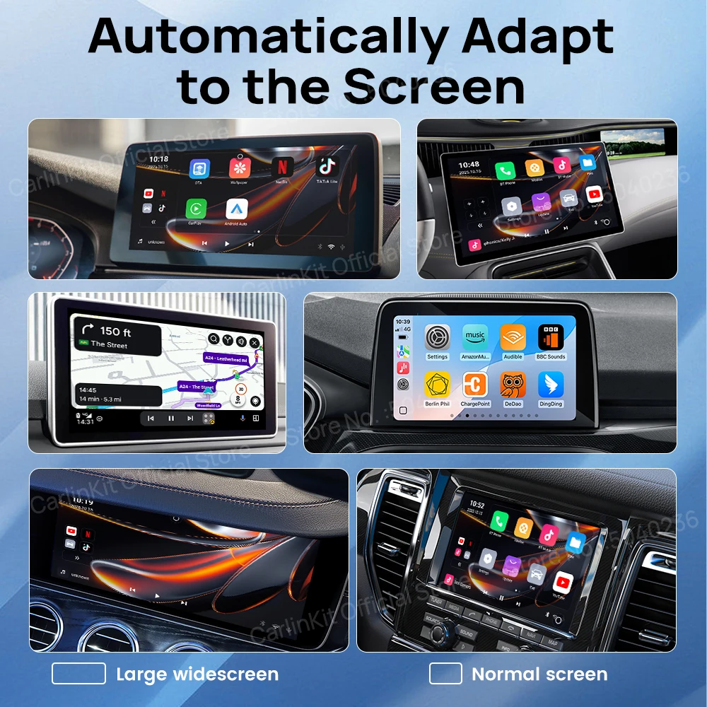 CarlinKit 4.0 CP2A Pro 3-In-1 Android TV Box CarPlay Ai Box يدعم Netflix YouTube Wireless CarPlay وAndroid Auto Smart Car Box