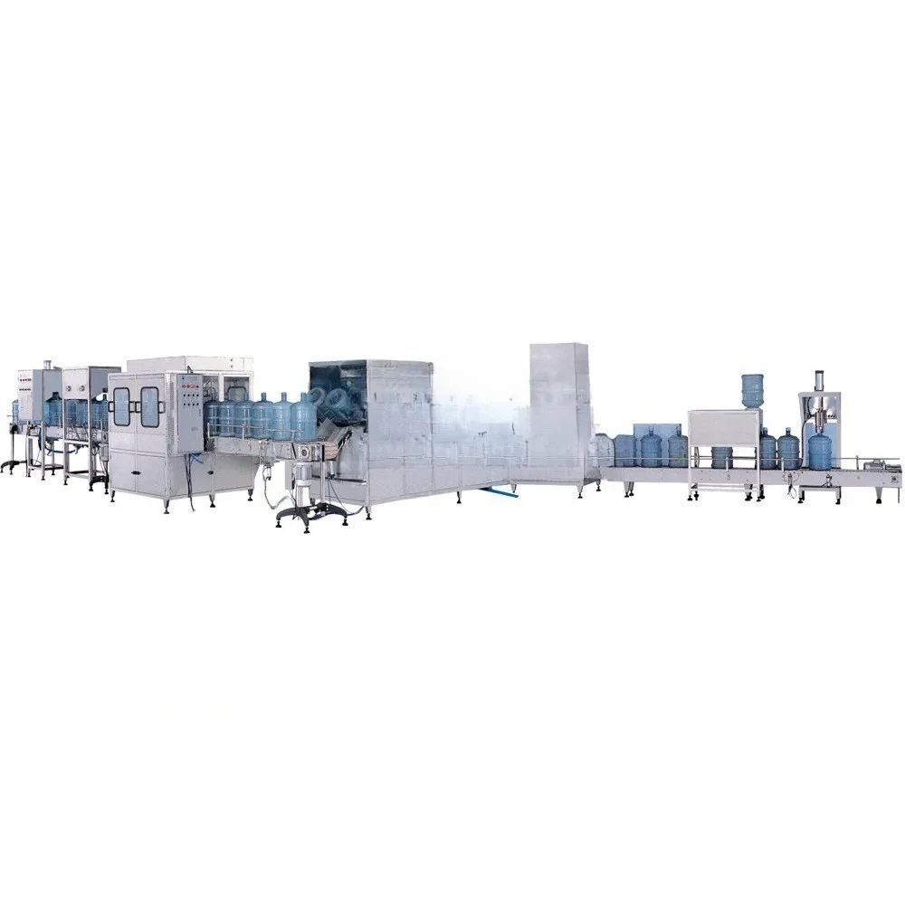 

A complete set of small large barrel pure water filling machines, mineral spring water production line equipment