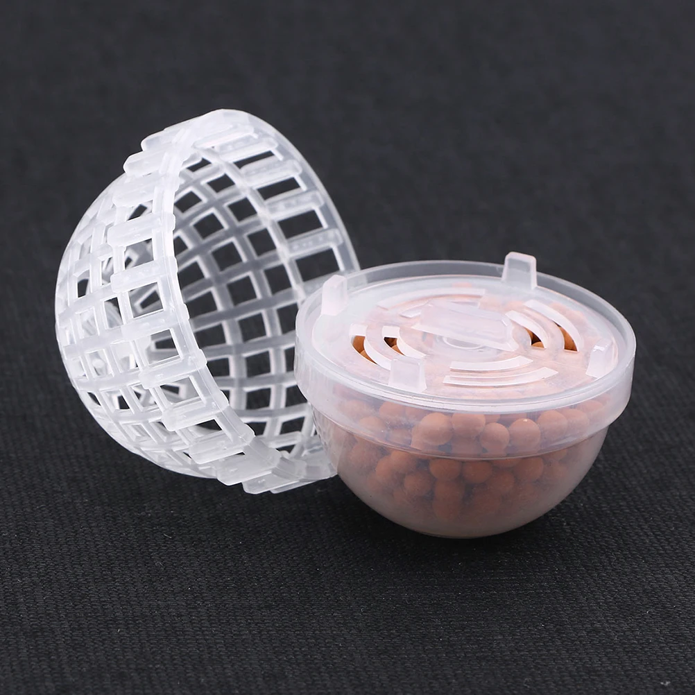 

4 Pcs Mineral Balls Shrimp House Fish Tank Aquarium Decorative Rocks Moss Bracket Cultivating Containers Reusable Safe Easy