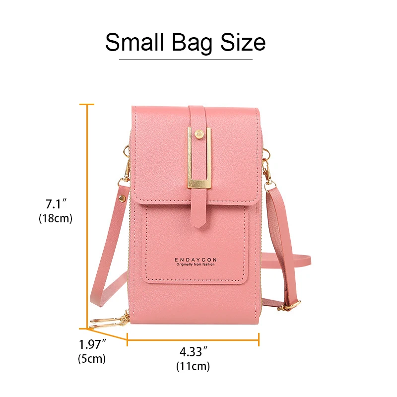 Geestock Soft Leather Women\'s Bag Touch Screen Mobile Bags Wallets Fashion Women Bags Crossbody Shoulder Strap Handbag Coin Purs