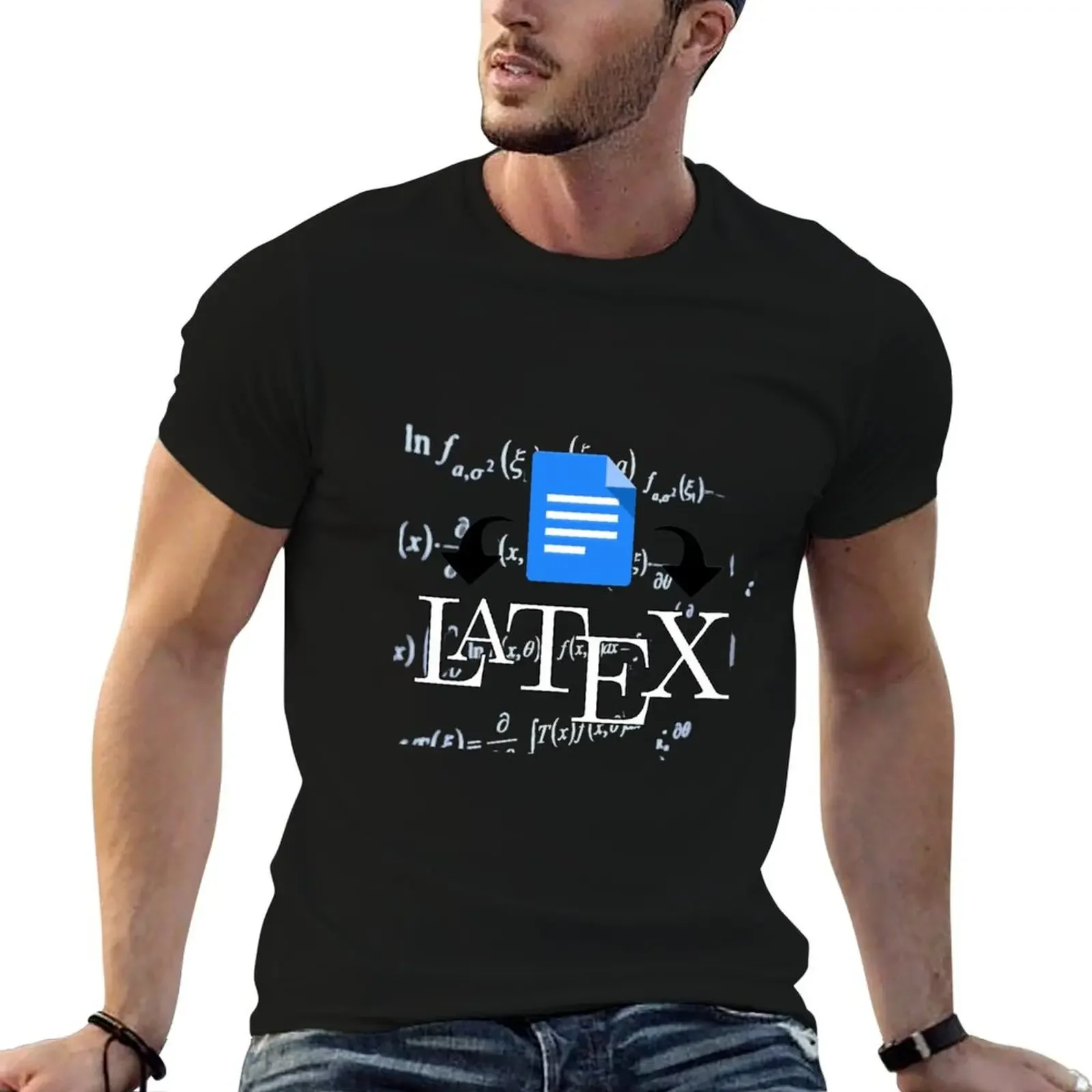 Auto LaTeX Equations for Docs T-Shirt plus size tops oversizeds men clothes