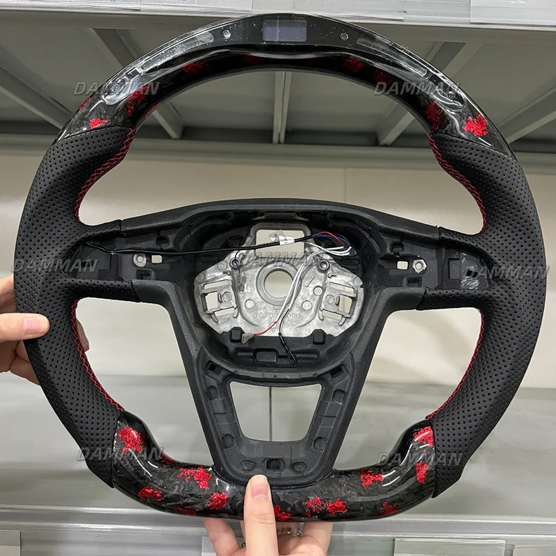 

Кованый светодиодный руль для Seat Leon Cupra 5F MK3 FR ST 2013 2014 2015 2016 2017 2018 2019 2020 Настраиваемый руль