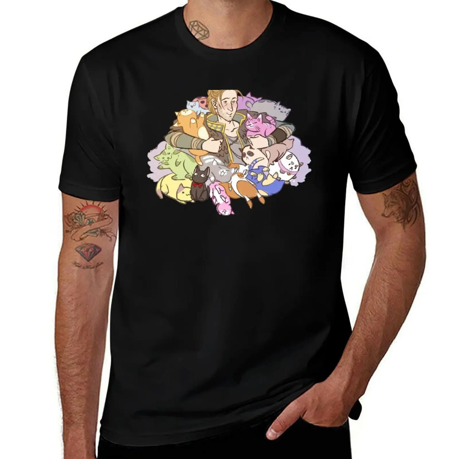 Feline Plushmaster Anders T-Shirt Classic Crew Neck Cotton T-Shirt