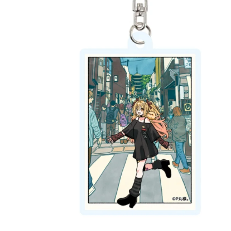 P-Maru-sama Character Creative Collection - The 24 Seasons of Japan series rectangle Acrylic Pendant Keychains Gifts For Friends