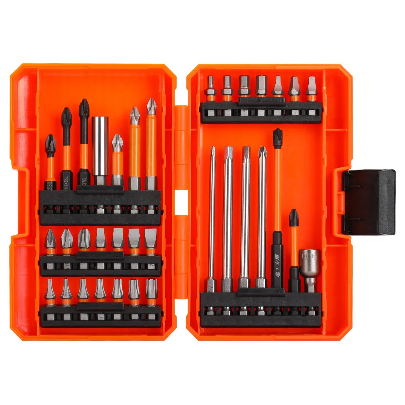 Set di punte per trapano per cacciavite da 35 pezzi Set di chiavi esagonali con punta di perforazione magnetica con custodia inclusa strumento di riparazione multifunzione