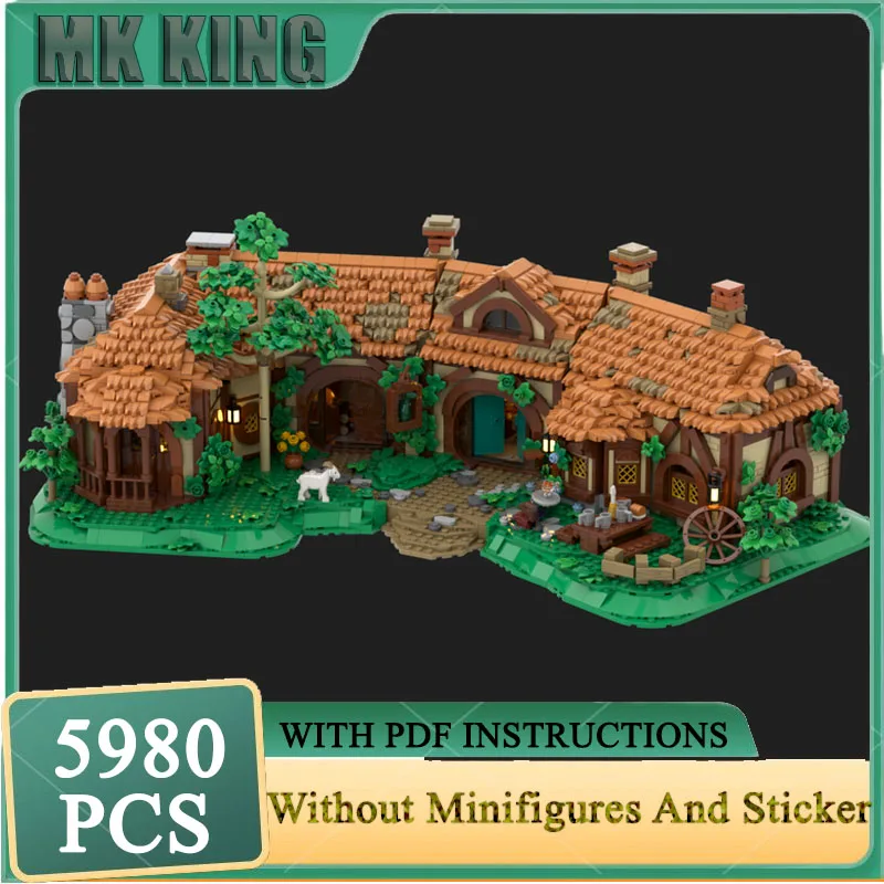 

Magic Rings Model Moc Building Bricks Green Dragon Inn Model Technology Modular Blocks Gifts Famous Scene Toys DlY Sets Assembly