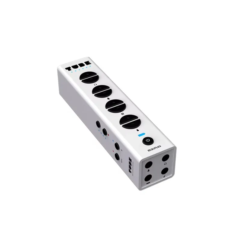 

Midiplus Tube Hot Selling 48V Phantom Power Compact and Portable DSP Audio Interface Mobile Phone Sound Card for Live Streaming