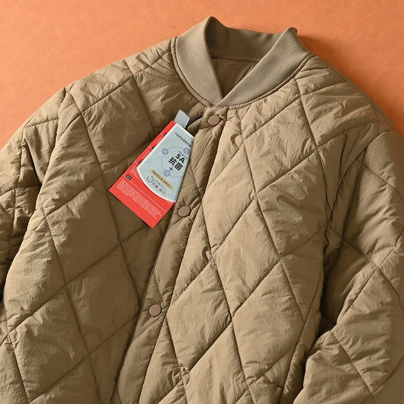 Lightweight Warm Stiched Cotton Ball Collar Winter Men Women Comfortable Windproof Cold Resistant Layering Cotton Coat