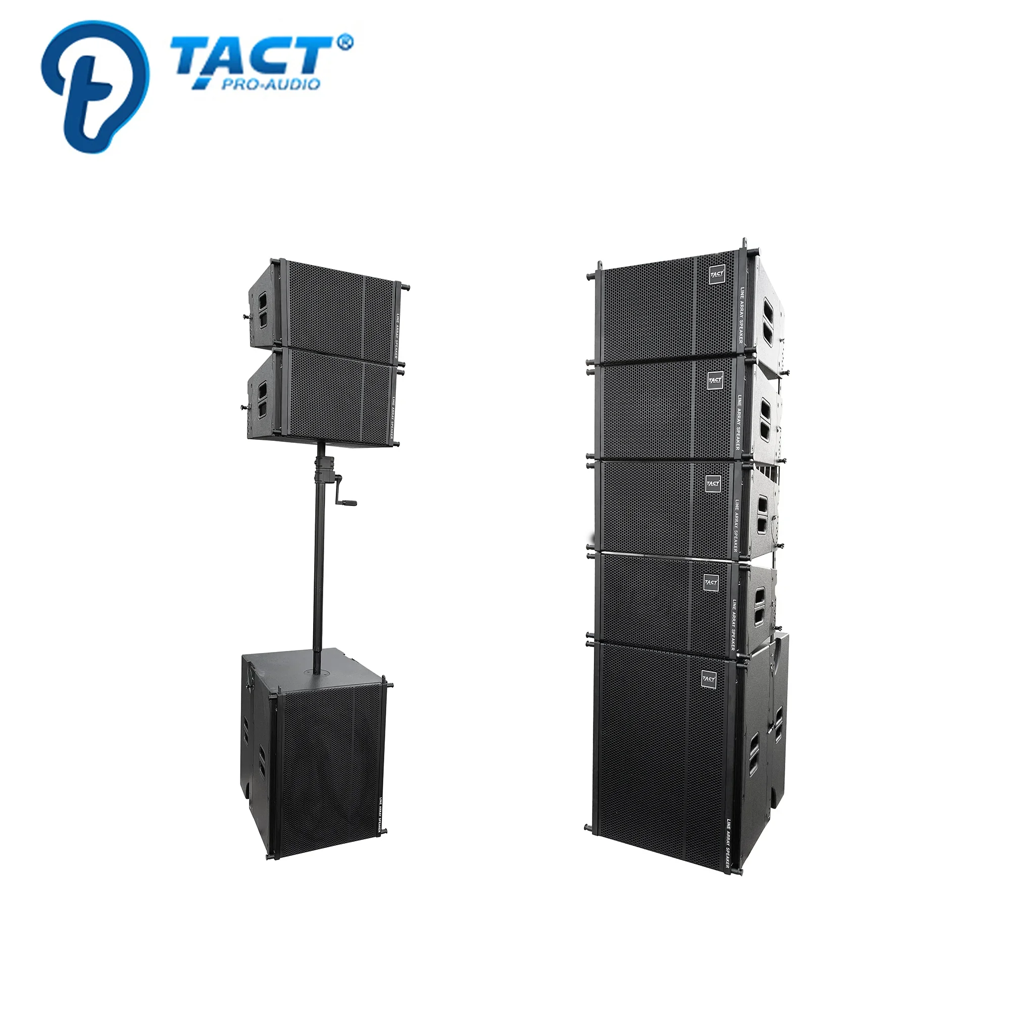 ลําโพง Line Array กลางแจ้งขนาด 10 นิ้วเดี่ยวระบบเสียงดีเจมืออาชีพ