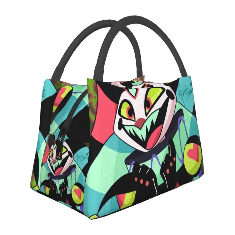 

Fizzaroli Helluva Boss Animated Horror Musical Insulated Lunch Bag Women Resuable Thermal Cooler Bento Box Beach Camping Travel