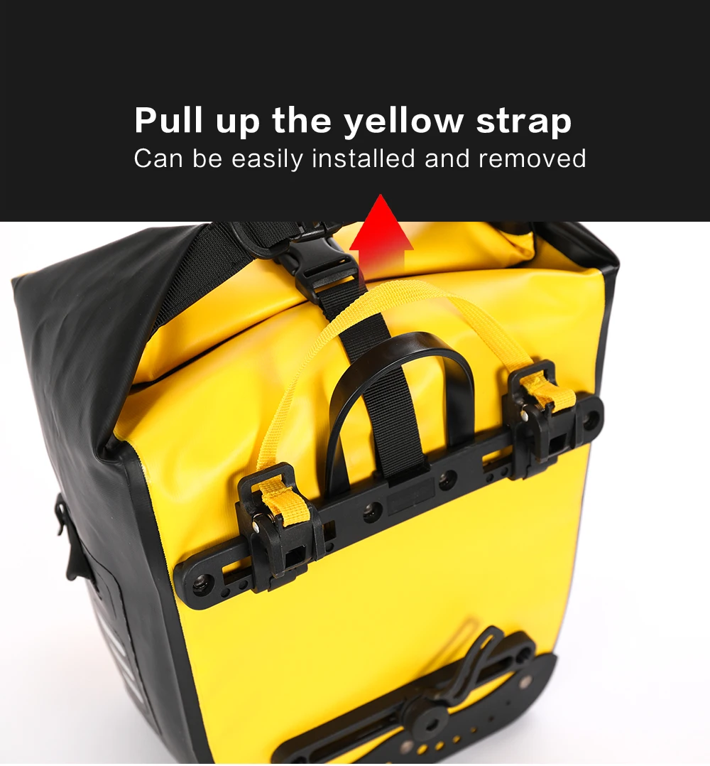 Rhinowalk 7L-15L Fahrradtasche, 100 % wasserdicht, Frontgepäckträger, hinten, Fahrradgepäckträger, Radfahren, Tasche, Fahrradzubehör, MTB – Detail 9