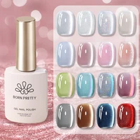BORN PRETTY 15ml guayaba plata brillo agua luz Super brillo gato Gel magnético semipermanente remojo UV Gel barniz para decoración de uñas