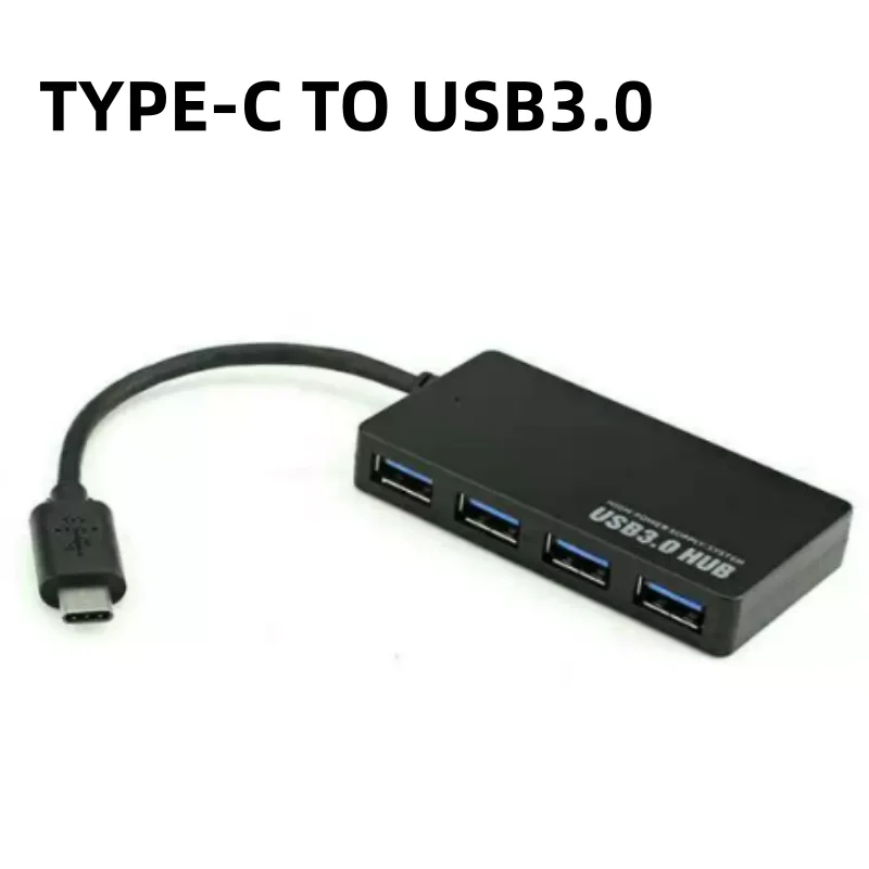 Ultra-Thin USB 3.1 Type-C to Four-Port 3.0 HUB Adapter One-To-Four Expansion USB Splitter for Data Transfer And Charging