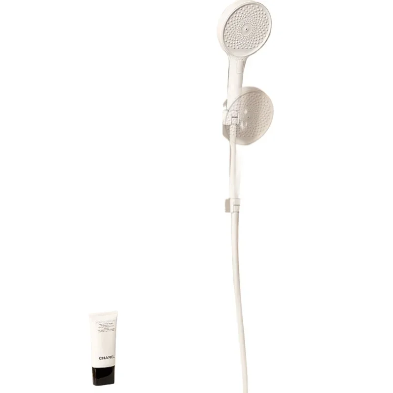 

White thermostatic digital rain shower set household minimalist topless spray minimalist split bath