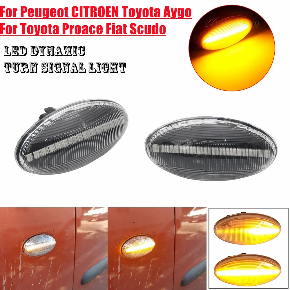 LED Turn Signal Side Marker Lights Blinker Lamp For Citroen Berlingo Xsara Picasso Jumpy Elysee Crosser Dispatch C1 C2 C3 C4 C5