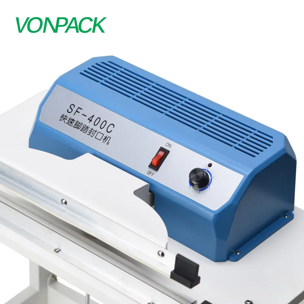 VONPACK SF-400Cフットペダルシーリングマシン 縦型ヒートシーラー 高効率ヒートシーラー 自動食品包装機