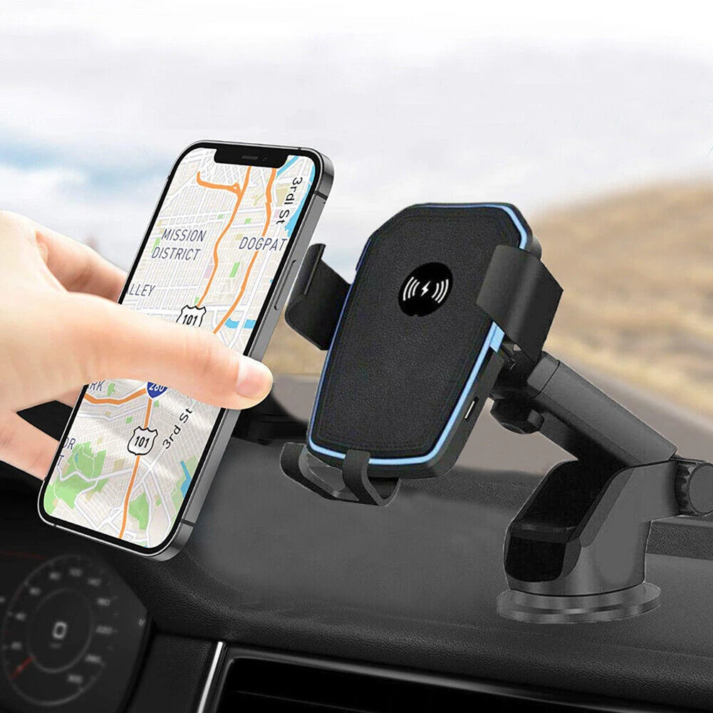 Car Wireless Charger Auto Car Mount Phone Stand 10W Fast Charing Holder For For iPhone 14 13 12 X Samsung Xiaomi