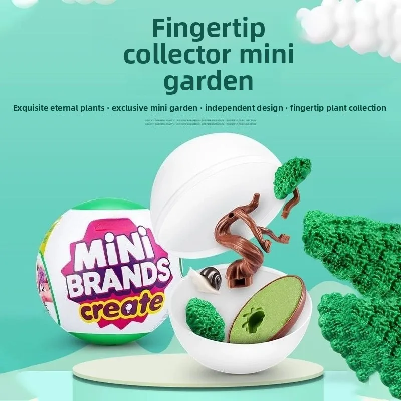 

Натуральный коллекционный мини-садовый шар на кончиках пальцев, шар с растением, цветок, сочный 10 см, слепая шарик, мини-игрушка с растением в горшке, случайная