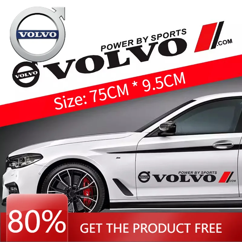 

Эмблемы 2026 Новинка для Volvo 1 шт. Автомобильный Стайлинг Логотип Дверь Боковая Наклейка Декор Кузова Наклейка Для Volvo RDesign V40 V60 V90 XC40 XC60 XC90
