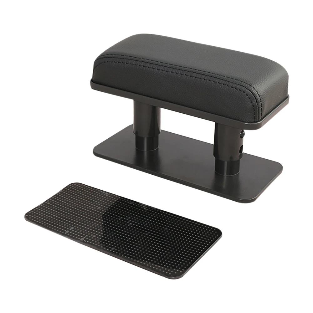 

Universal Car Armrest Pad - Premium PU Leather with Soft Sponge Padding - Anti-Slip ABS Plastic Frame Console Cover