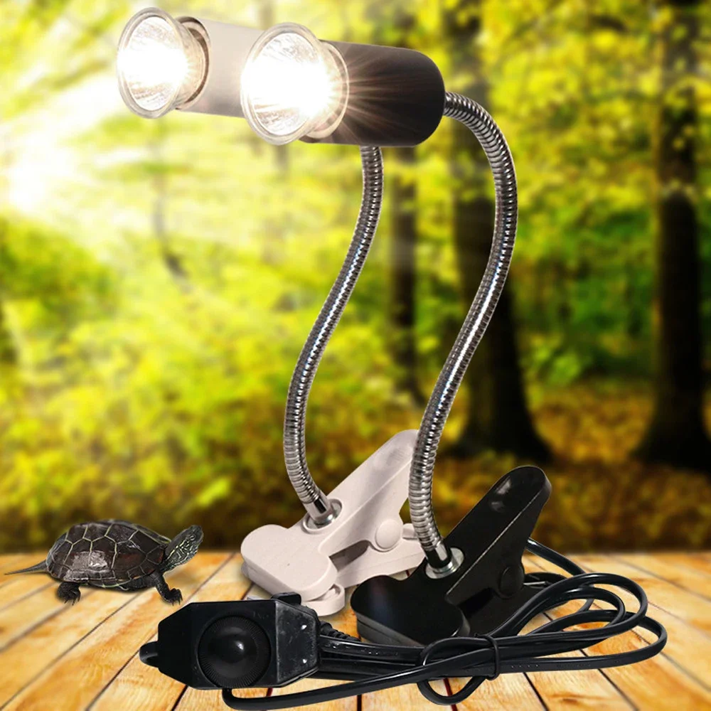 UVA+UVB 3.0 Reptile lamp Set with Clip-on Bulb Lamp Holder Turtle Basking UV Heating Lamp Kit Tortoises Light Lizards Lighting