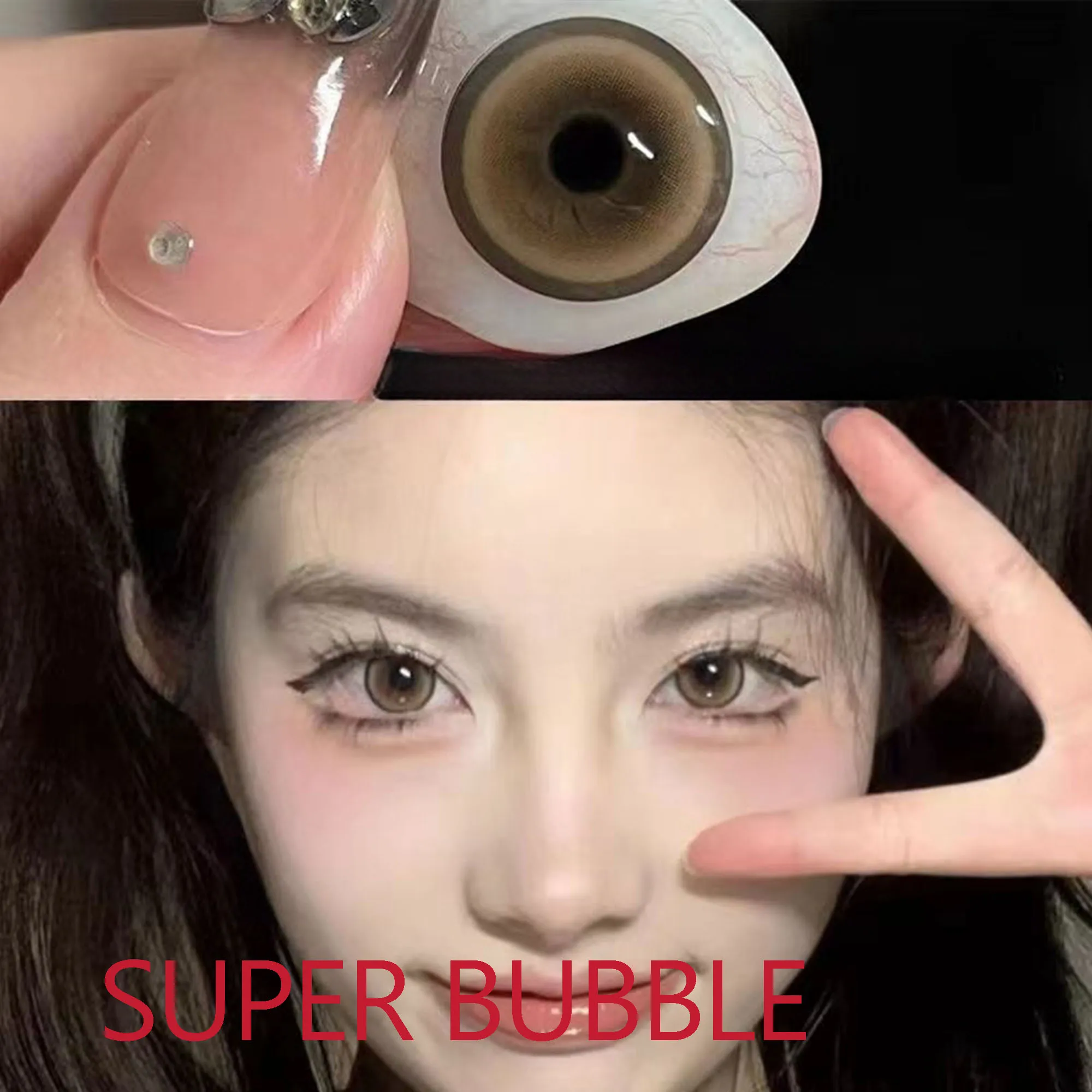 Coslens Eyewear Anime 14.50mm Dolly Soft Contacts Lenses with Power линзы для глаз цветные Super Bubble