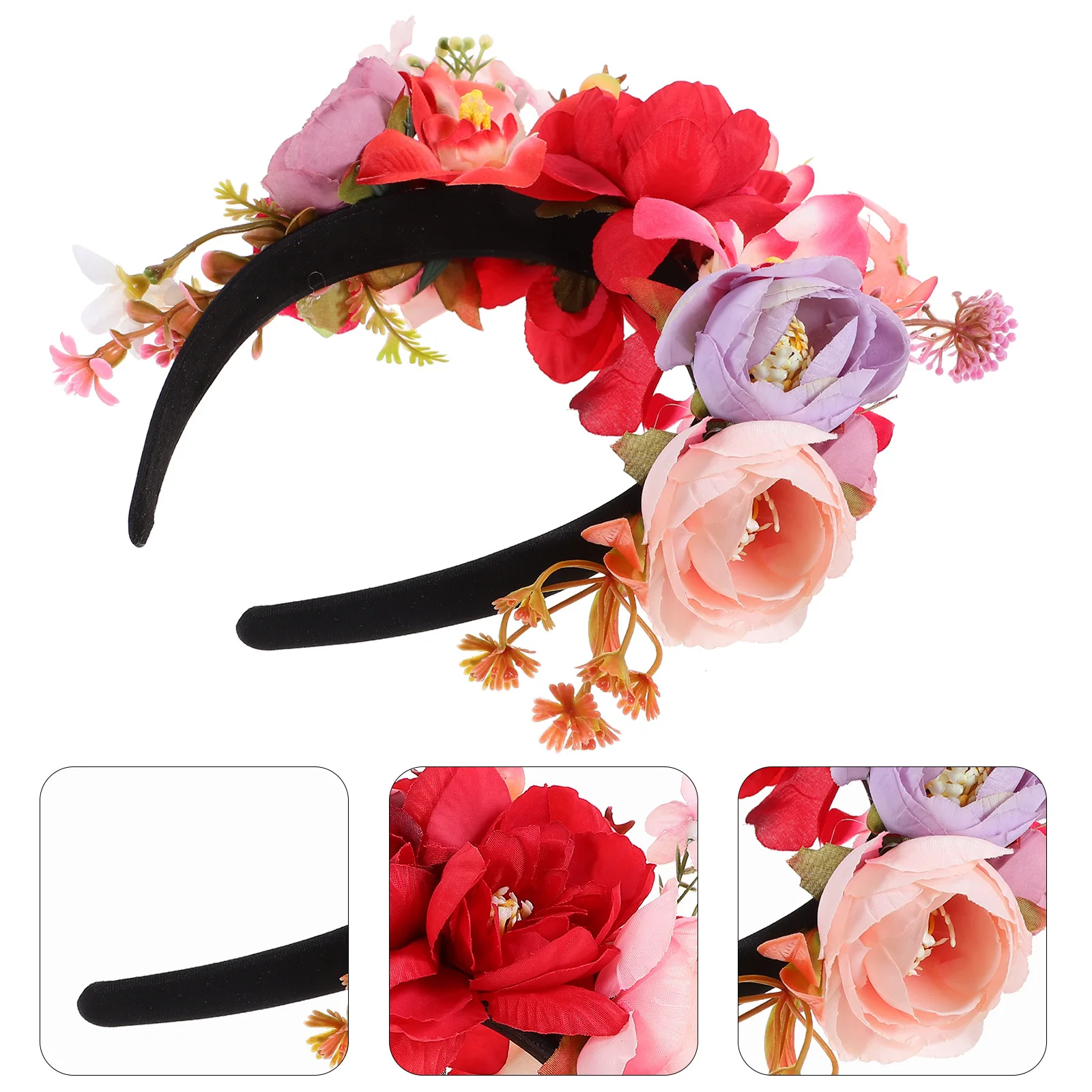 

Flower Headband For Women Floral Hair Band Wedding Party Accessory Valentine Holiday Headdress Fabric Flower Hair Accessories