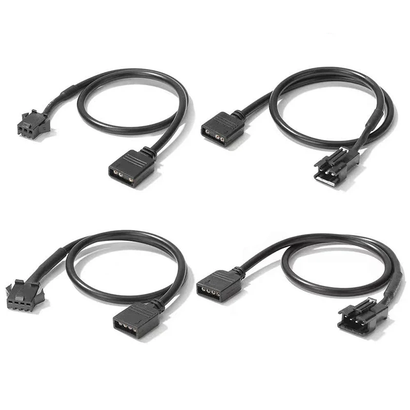 5V 3Pin to 3Pin VDG/SM/3Pin ARGB SYNC Adapter Cable Extension Wire for AURA AS-US/MSI Gigabyte Motherboard SYNC PC Accessories