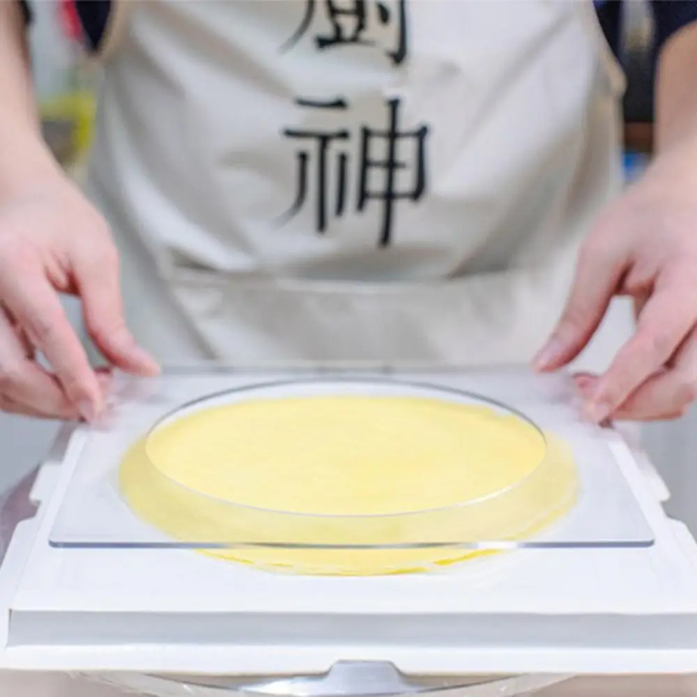 Reusable Square Acrylic Cake Discs Boards Round Hole Transparent Layer Cake Mould DIY 6/7/8/9/10in Pancake Molds Pancake