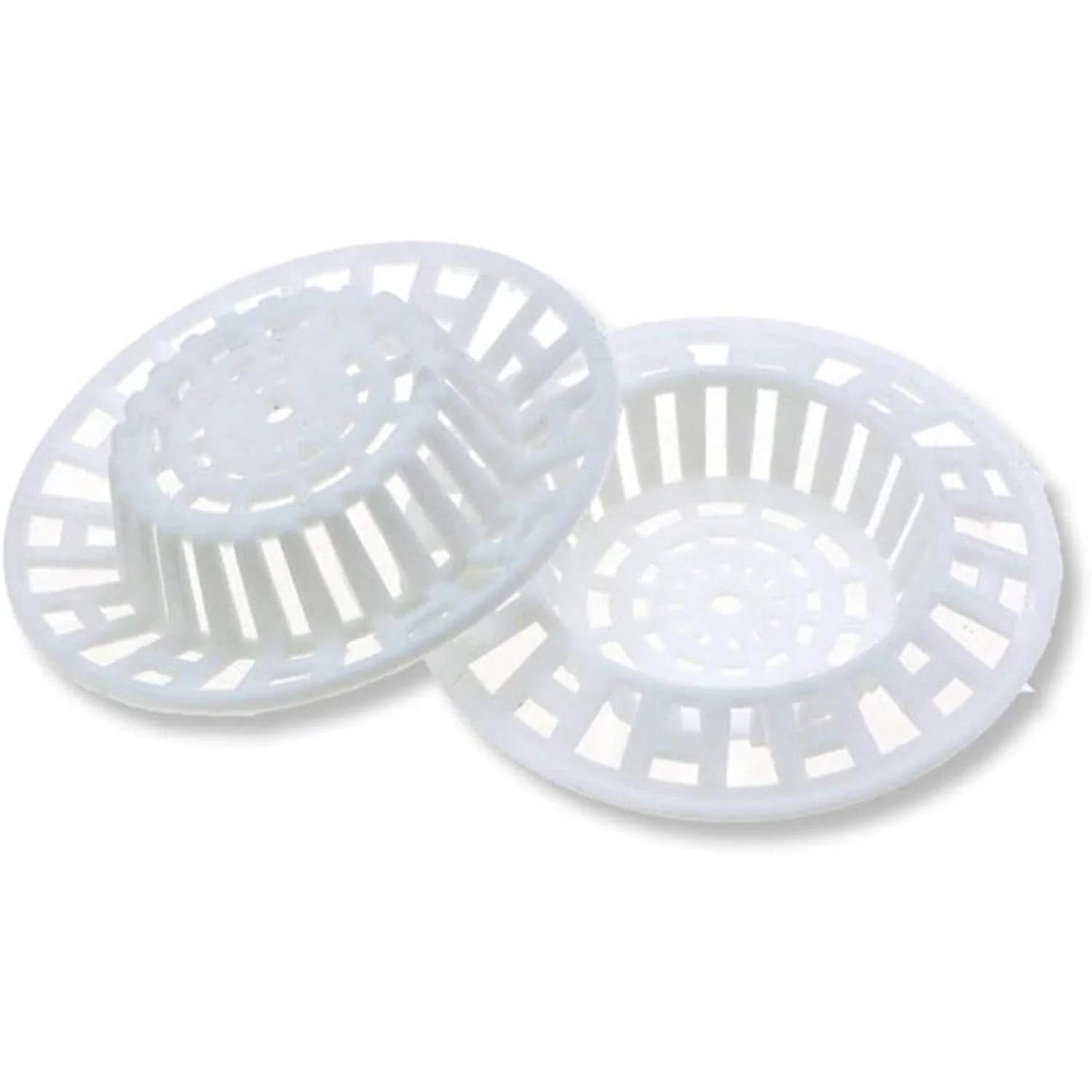 Kitchen Sink Filter Reusable Plastic Bath Sink Strainer Set 7  Pack of 2 White Simple and Sophisticated Design