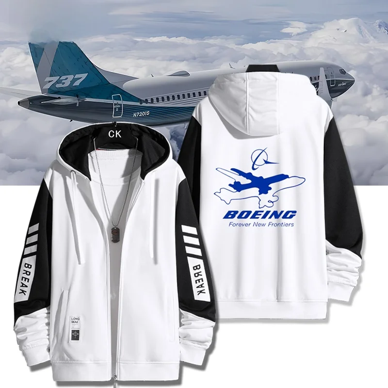 

B 737 747 Cany Collaborative Jaet ex Autumn Winter Faionable Outerwear Polyester Long Sve Zipper Closure H...