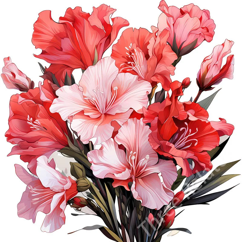 Three Ratels QCF309 Beautiful and passionate Hippeastrum striatum  self-adhesive waterproof furniture decals wall stickers