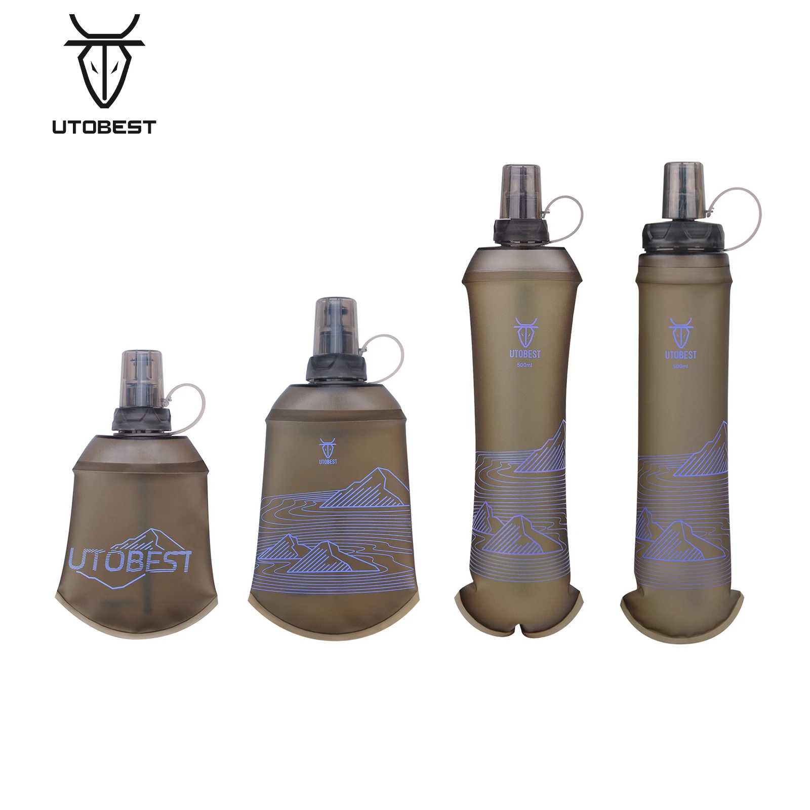 

UTOBEST UTR219 150ml/200ml/500ml Soft Flask Foldable TPU Water Bottle Running Kettle for Outdoor Hiking Running Cycling