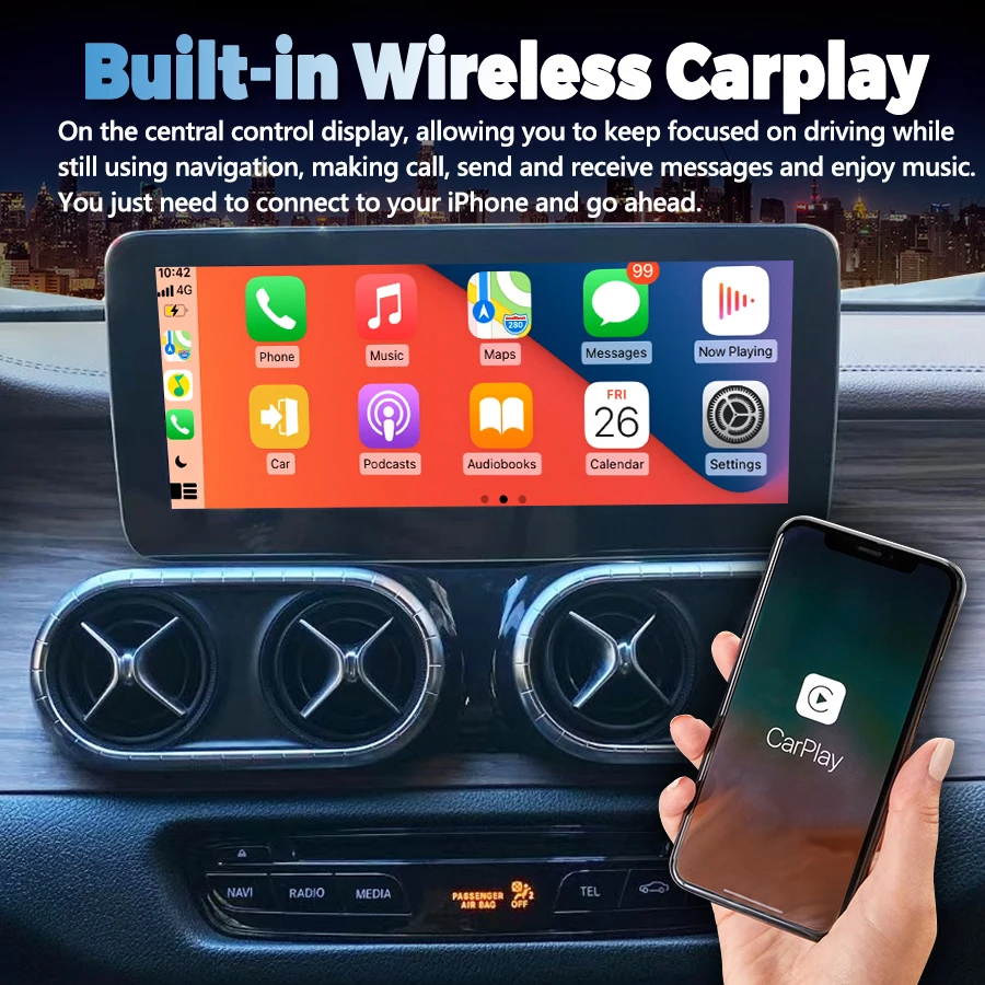 شاشة Qled 12.3 بوصة لسيارة Mercedes X Class 250d 2019 X200 X220d X350d W470 أندرويد مشغل فيديو الوسائط المتعددة ستيريو GPS CarPlay