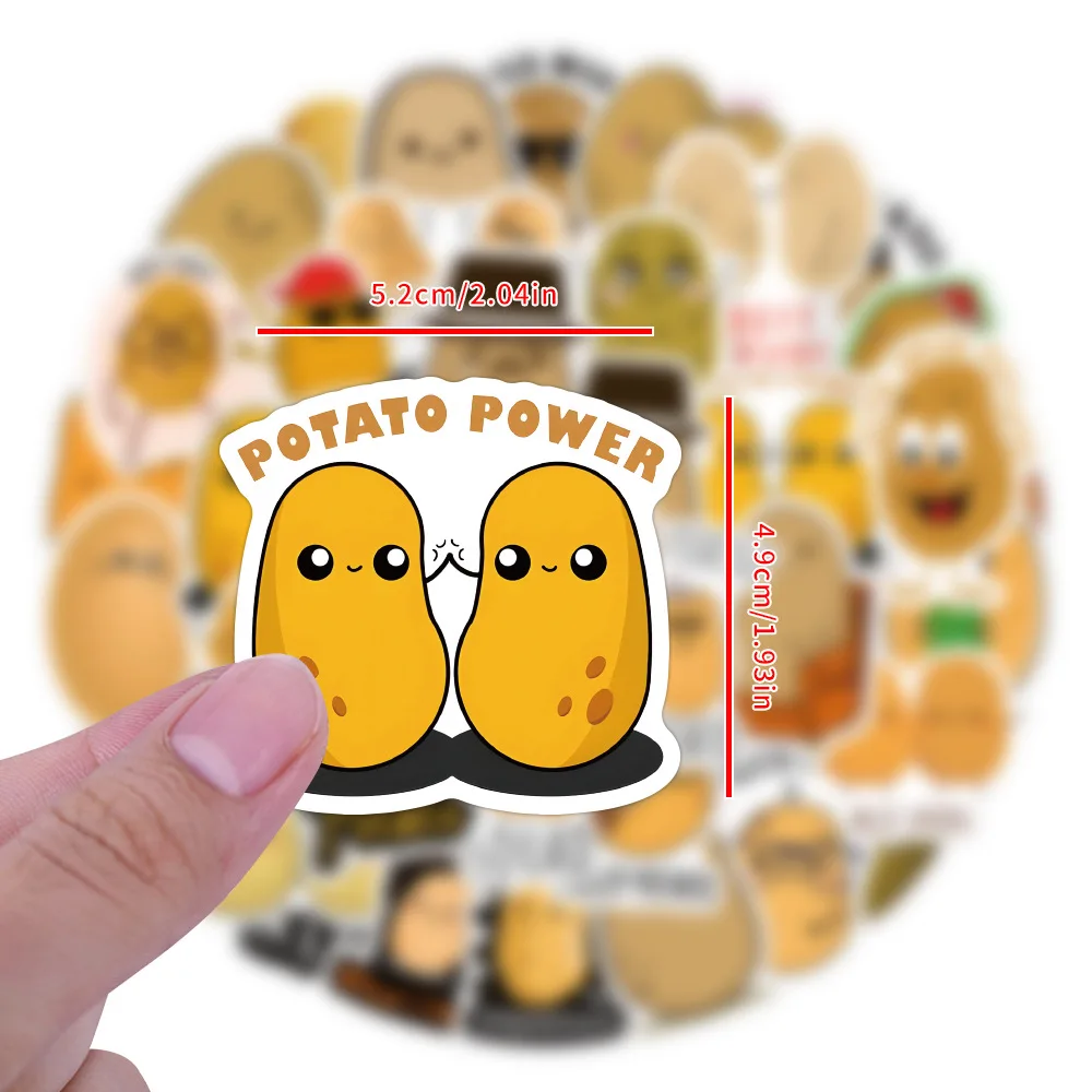 10/60PCS  Cute Potato Series Graffiti Stickers Suitable for Helmet Desktop Laptop Phone Decoration DIY Sticker Pack Wholesale