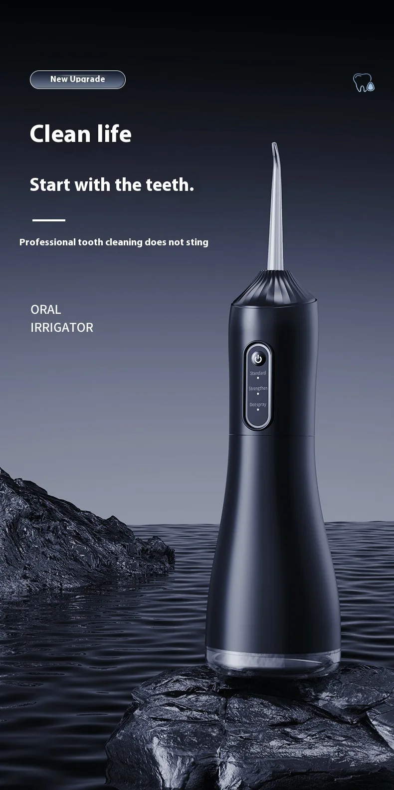 

Новый портативный электрический ирригатор для домашнего ухода за полостью рта и зубами, устройство для чистки зубов и спрей-очиститель для зубов.