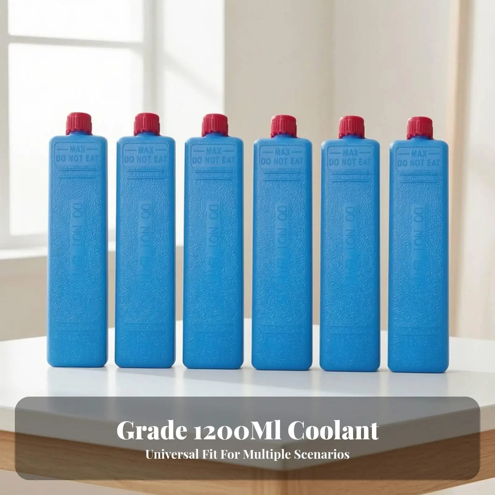 6 Pieces Ice Pack with Screw Cap Portable Reusable Ice Pack for Coolers