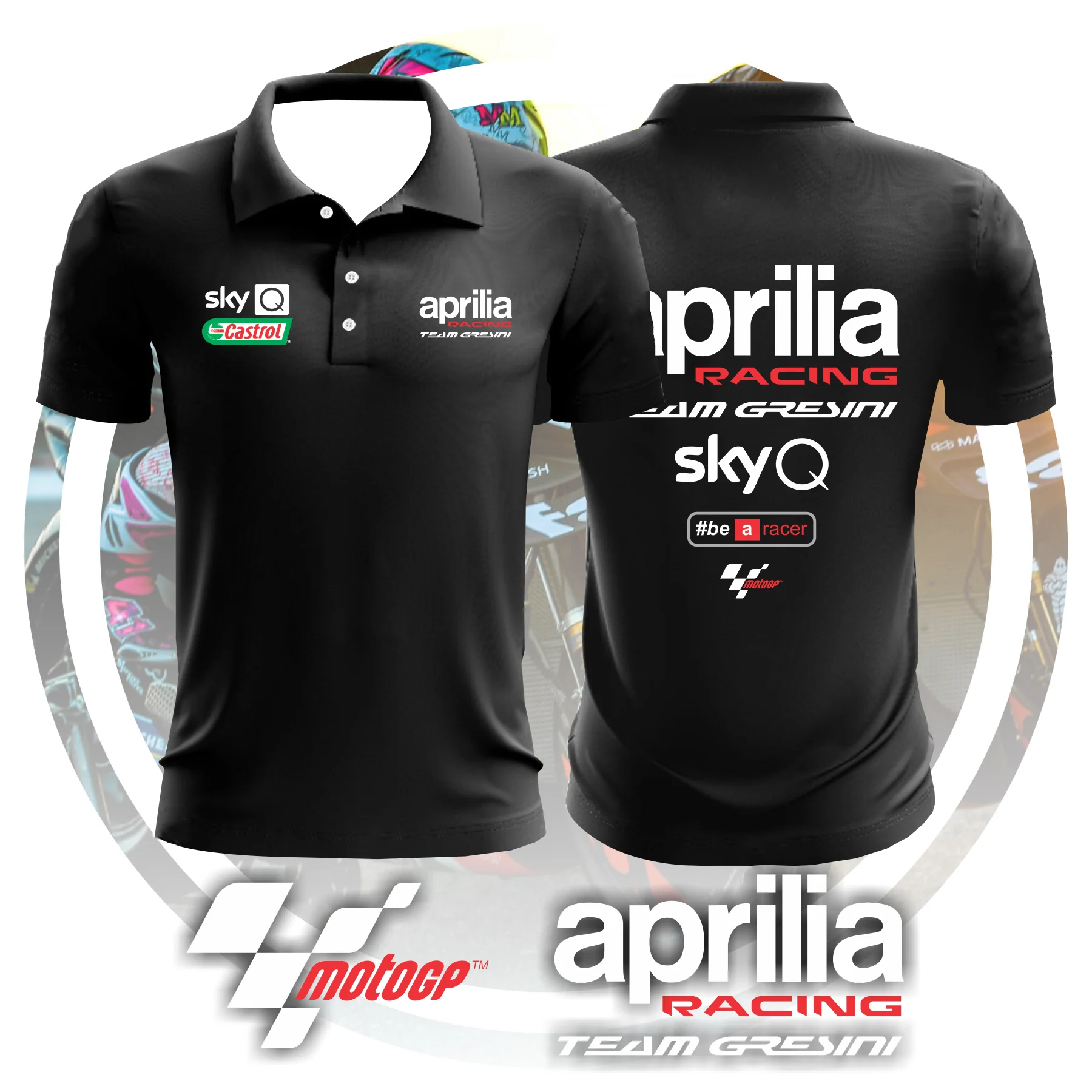 

2026 New MotoGP Aprilia Racing Team Polo Shirt Trendy Motorsport Casual Motorcycle Outdoor Breathable Comfort Polo Shirt