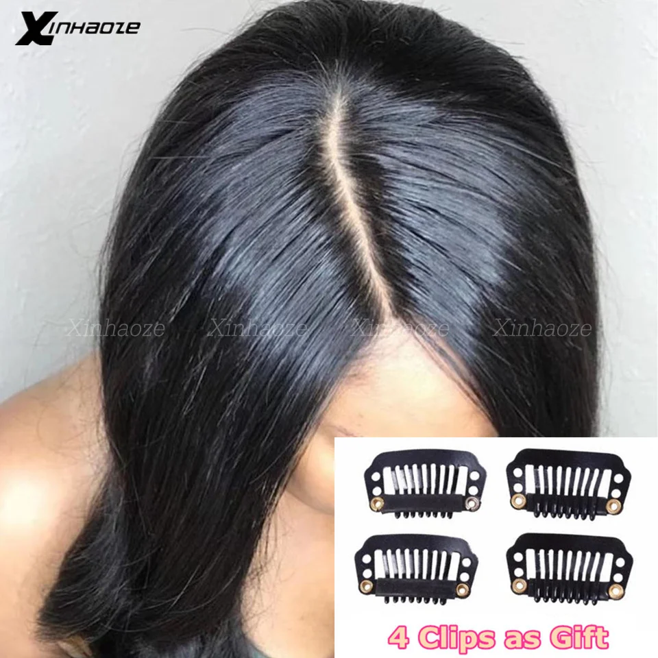 5x5 Silk Base Closure Silicone Silk Top Human Hair Lace Closure Remy Human Hair Extensions with Baby Hair Free Middle Part