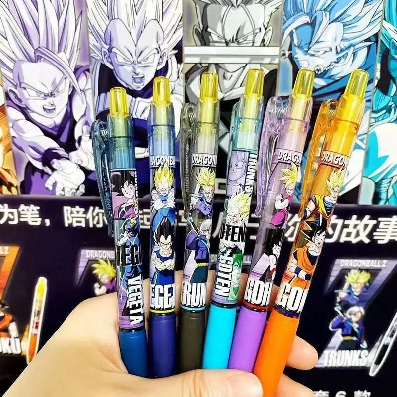 New Dragon Ball Anime Goku Gel Pen Cartoon Super Saiyan Press Pen Student Stationery 0.5 Black Gel Pen Holiday Gift Wholesale view 5