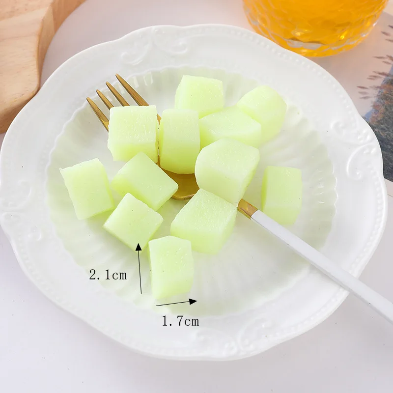 Simulation Frucht scheiben künstliche Apfel Zitrone Mango Wassermelone Eiswürfel Yangberry Himbeere Modell gefälschte Shooting Requisiten 10 teil/los – Detail 7