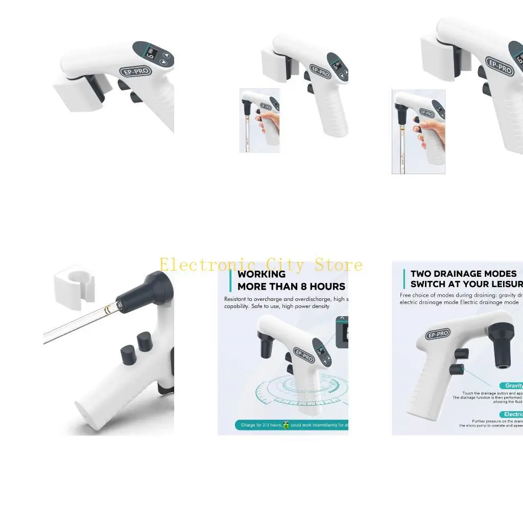 

Лабораторная электрическая пипетка контроллер 0,1-100 мл емкости с ЖК-дисплеем 6 Speed Hu8d