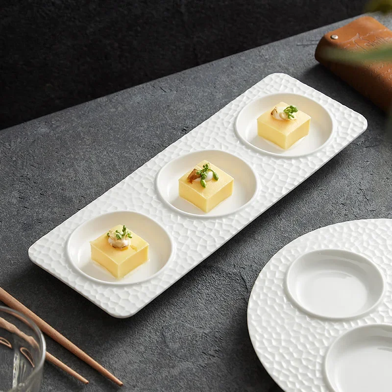 Ceramic Dim Sum Plate Creative Featured Hotel Restaurant Appetizer Cold Dish Plate Lemon Dish Molecular Tableware