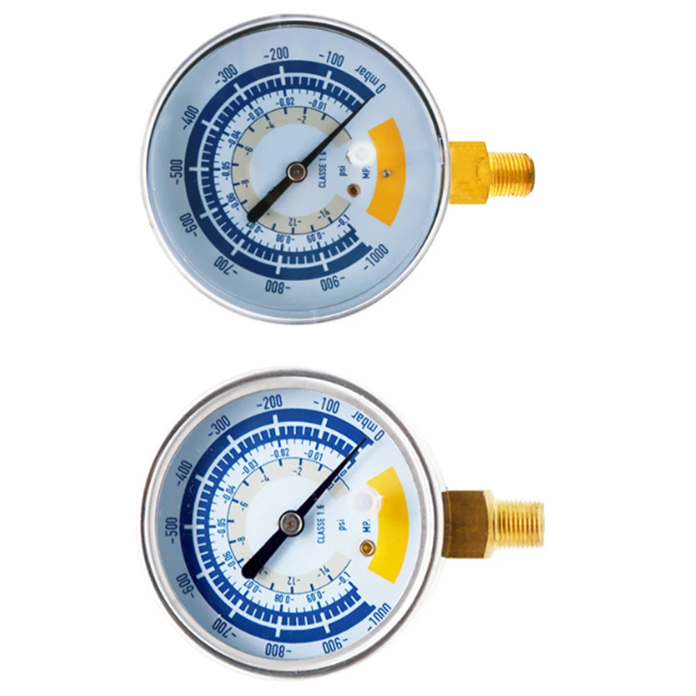 63mm 80mm Vacuum Gauge Pressure Gauge Accurate Air Gauge Instrument For Vacuum Pump 0-14psi-Dial Display G1/8in Connector