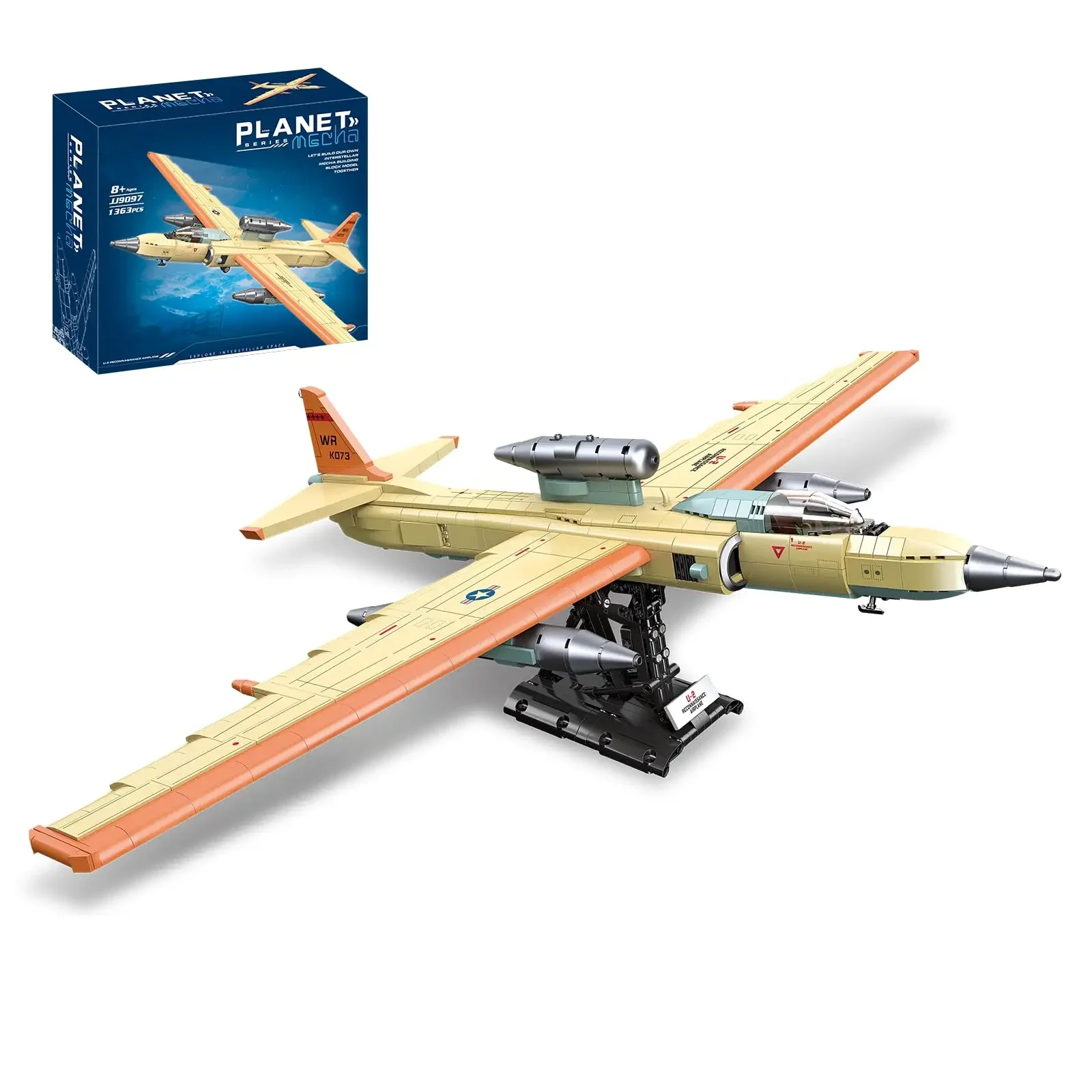 1363PCS U-2 Flugzeug Flugzeug Bausteine Air Force Aufklärung Flugzeug Modell Ziegel Desktop Dekoration Kinder DIY Spielzeug Geschenke