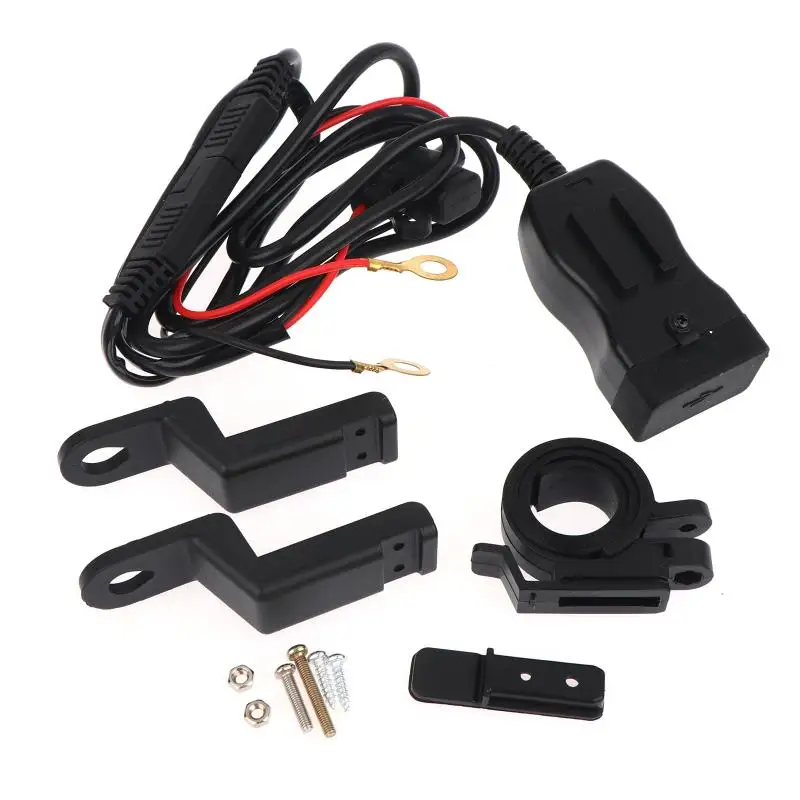 12V-24V QCPD Motorcycle USB Charger Digital Voltage Display Waterproof Fast Charging Adapter With Switch For Motorbike E Bike