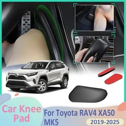 For Toyota RAV4 XA50 MK5 2019~2025 2020 2022 2023 2024Car Leg Knee Pad Foot Lether Center Control Elbow Cushions Armrest Support