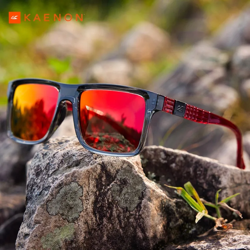 

2025 Kaenon New Colorful Polarized Sunglasses Classic Square Fishing Trendy Outdoor Glasses for Men Women Mirrored Color Lens
