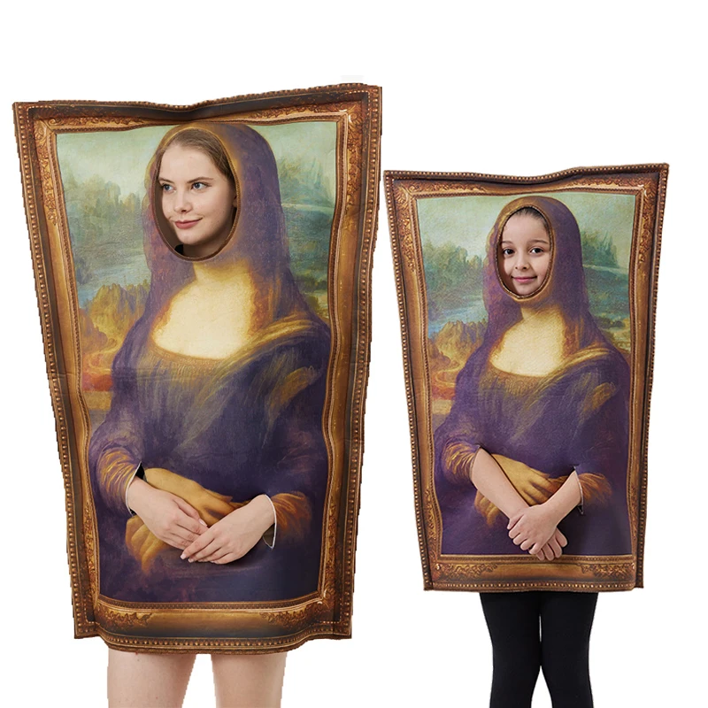 

2025 Funny Women Famous Painting Fancy Dress Up Girl Painting Halloween Costume